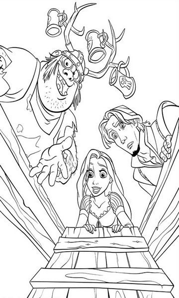 kolorowanka Zaplątani do wydruku malowanka coloring page Tangled Roszpunka Disney z bajki dla dzieci nr 45